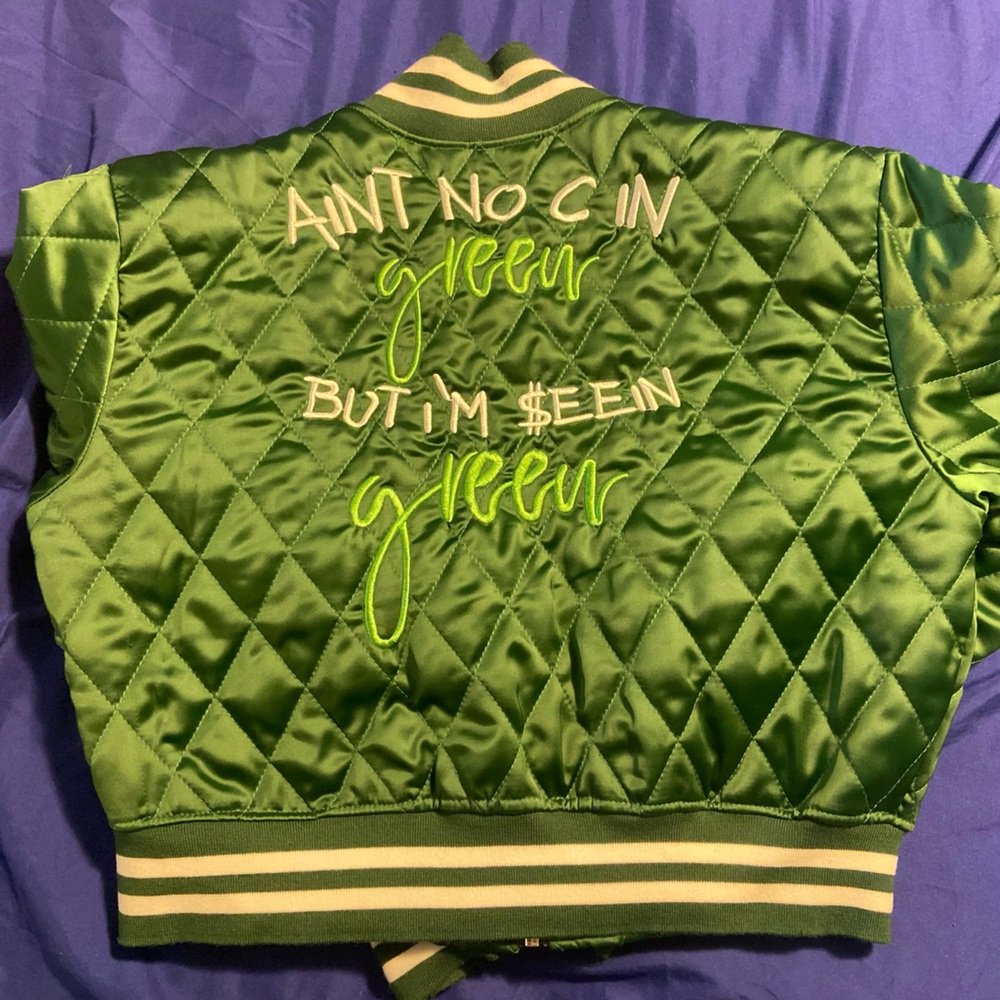 IN MY BAG CROPPED JACKETS- GREEN